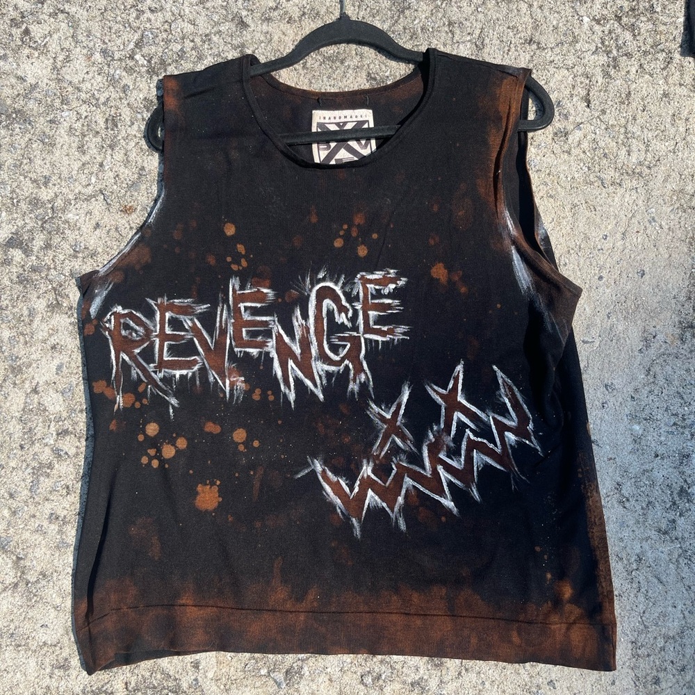 Black and Brown Graphic Women's Top